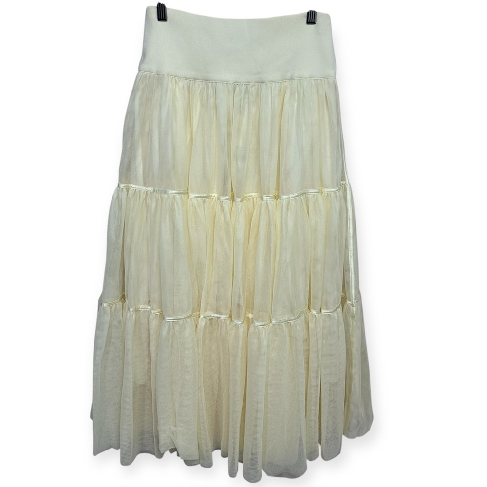 ME+EM Tulle Volume Soft Lemon Maxi Skirt - Picture 2 of 5